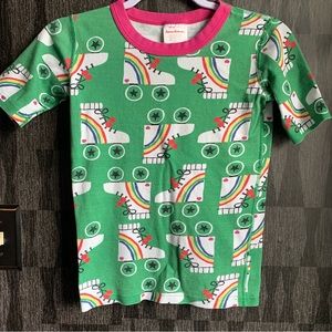 Hanna Andersson top short sleeve roller skate pattern size 12 150cm